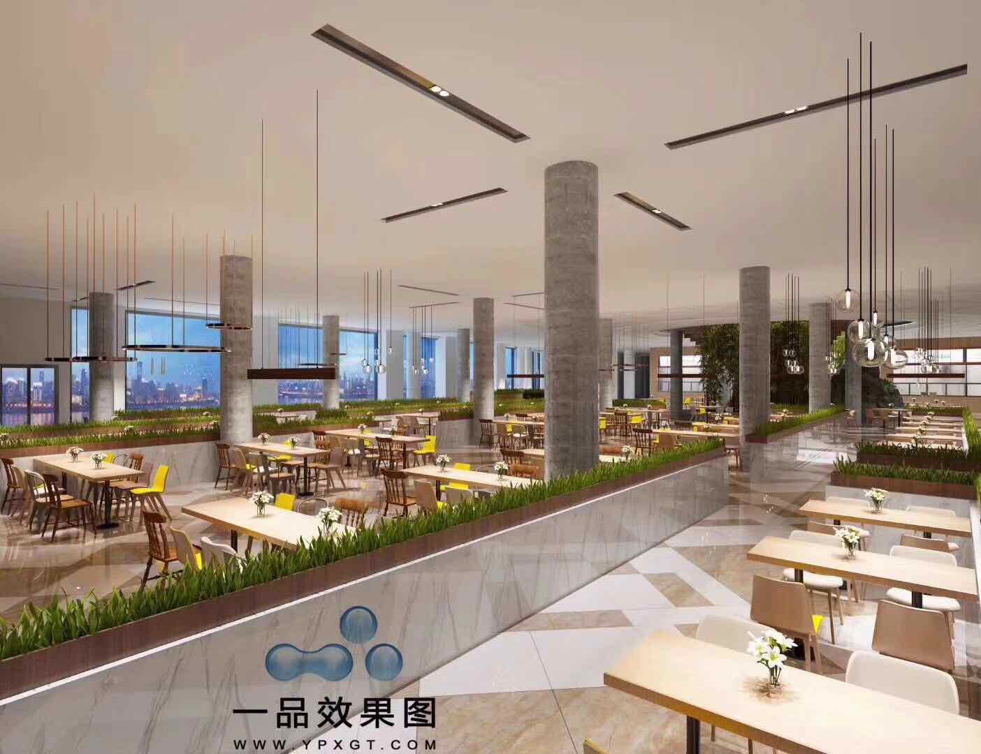 大学食堂效果图